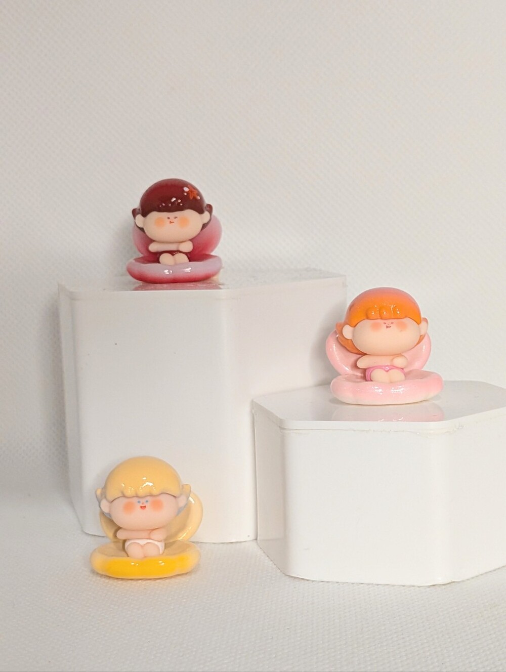 Kids Bath Toy Set - Pink, Yellow, and Brown Mini Bath Buddies